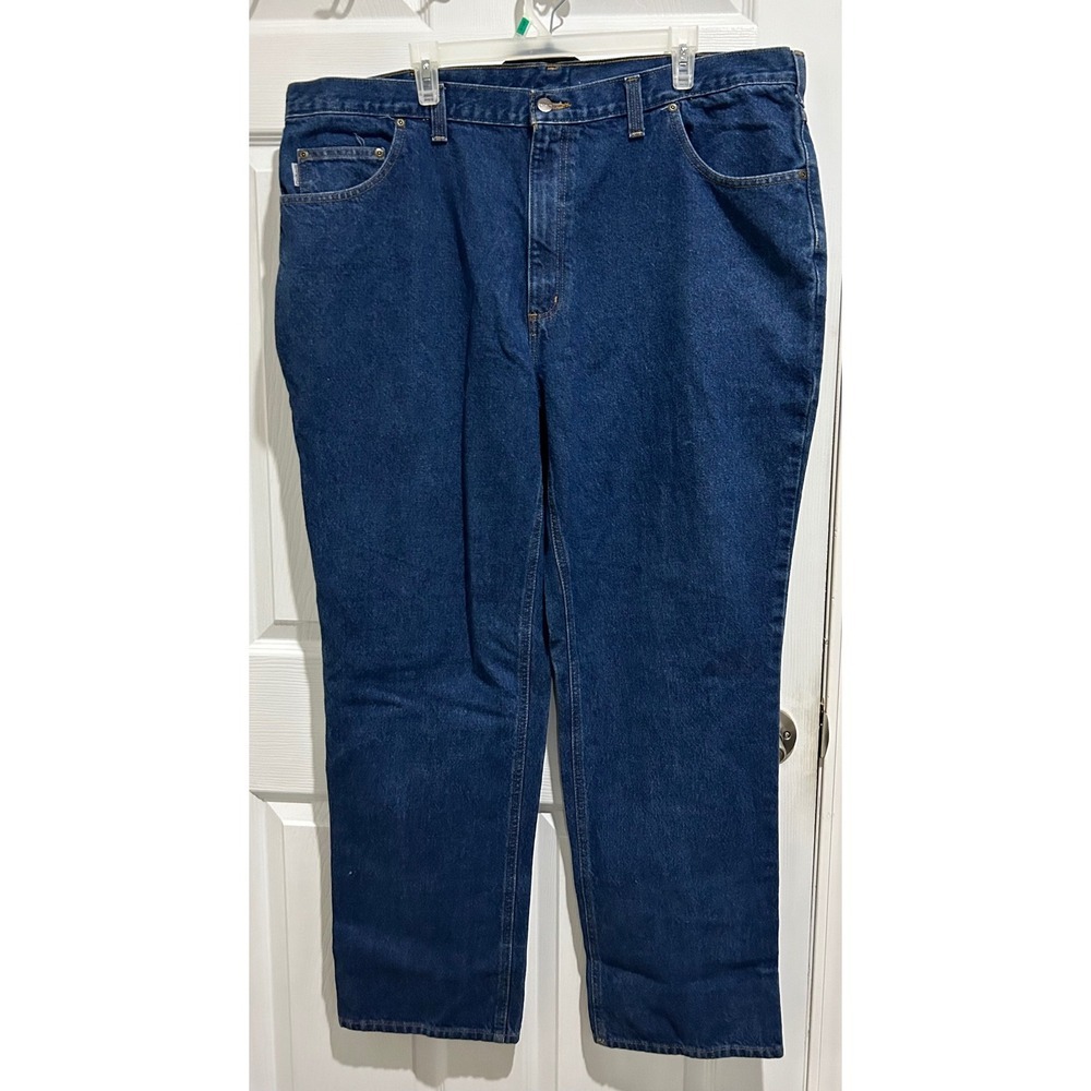 Carhartt Relaxed Fit Straight Work Jeans with Medium Wash 100% Cotton Mens 42x32